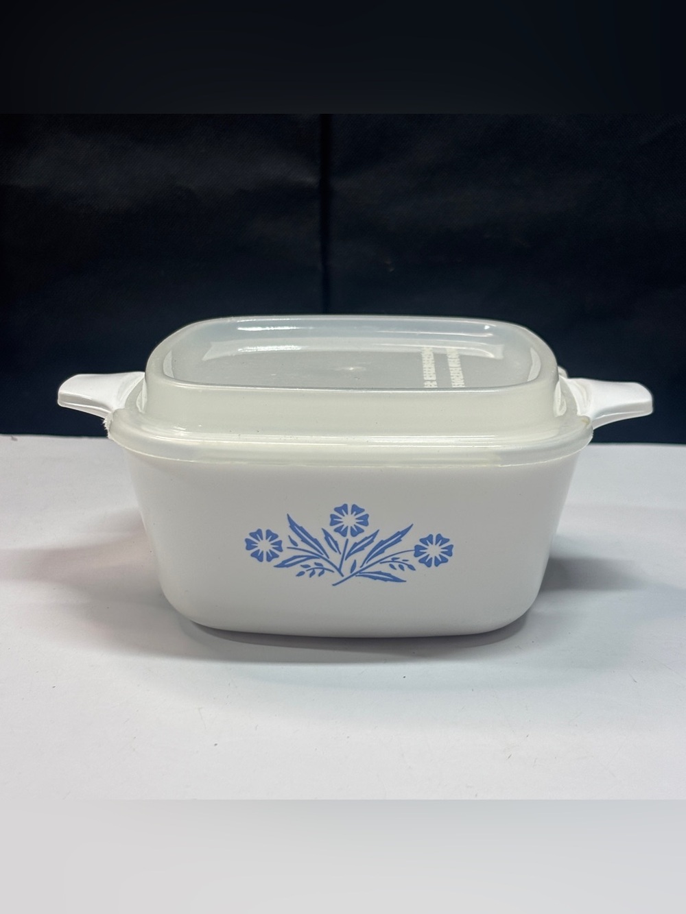 Corning Ware Blue Cornflower Plastic Lid P-43-B USA 22oz Vintage Grandma Core